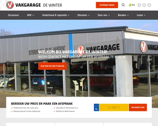Vak garage de Winter Logo